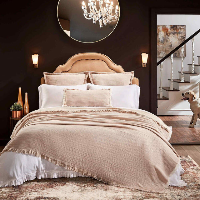 Orchids Lux Monroe Texture Lavender 94 X 96 Bed Throw