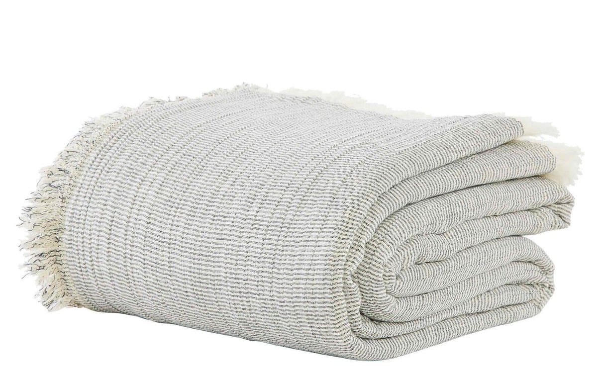 Orchids Lux Monroe Texture Navy 94 X 96 Bed Throw