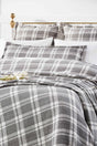 Orchids Lux Doyle Geomatric Charcoal 110 X 96 Bed Throw