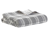 Orchids Lux Doyle Geomatric Charcoal 110 X 96 Bed Throw