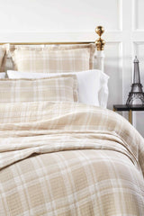 Orchids Lux Doyle Geomatric Dune 110 X 96 Bed Throw