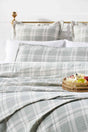 Orchids Lux Doyle Geomatric Mint 110 X 96 Bed Throw