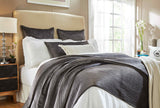 Orchids Lux Spencer Channel Steel 110 X 96 Coverlet