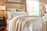Orchids Lux Spencer Channel Champagne 118 X 98 Coverlet