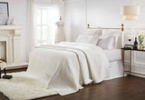 Orchids Lux Spencer Channel White 110 X 96 Coverlet