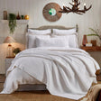 Orchids Lux Laysan Channel White 94 X 96 Coverlet