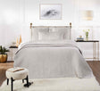 Orchids Lux Lucy Stitching Oyster 110 X 96 Coverlet