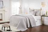 Orchids Lux Lucy Stitching Oyster 110 X 96 Coverlet