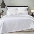 Orchids Lux Marina Geomatric White 110 X 96 Matelasse Coverlet