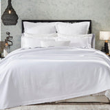 Orchids Lux Marina Geomatric White 110 X 96 Matelasse Coverlet