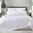 Orchids Lux Frontier Geomatric White 94 X 96 Matelasse Coverlet