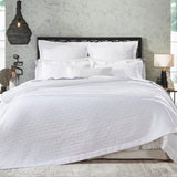 Orchids Lux Frontier Geomatric White 94 X 96 Matelasse Coverlet