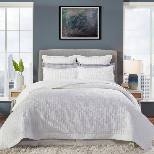 Orchids Lux Malibu Geomatric Pearl 94 X 96 Coverlet
