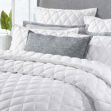 Orchids Lux Avalon Geomatric White 94 X 96 Coverlet