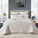 Orchids Lux Avalon Geomatric Beige 94 X 96 Coverlet