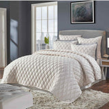 Orchids Lux Avalon Geomatric Beige 94 X 96 Coverlet