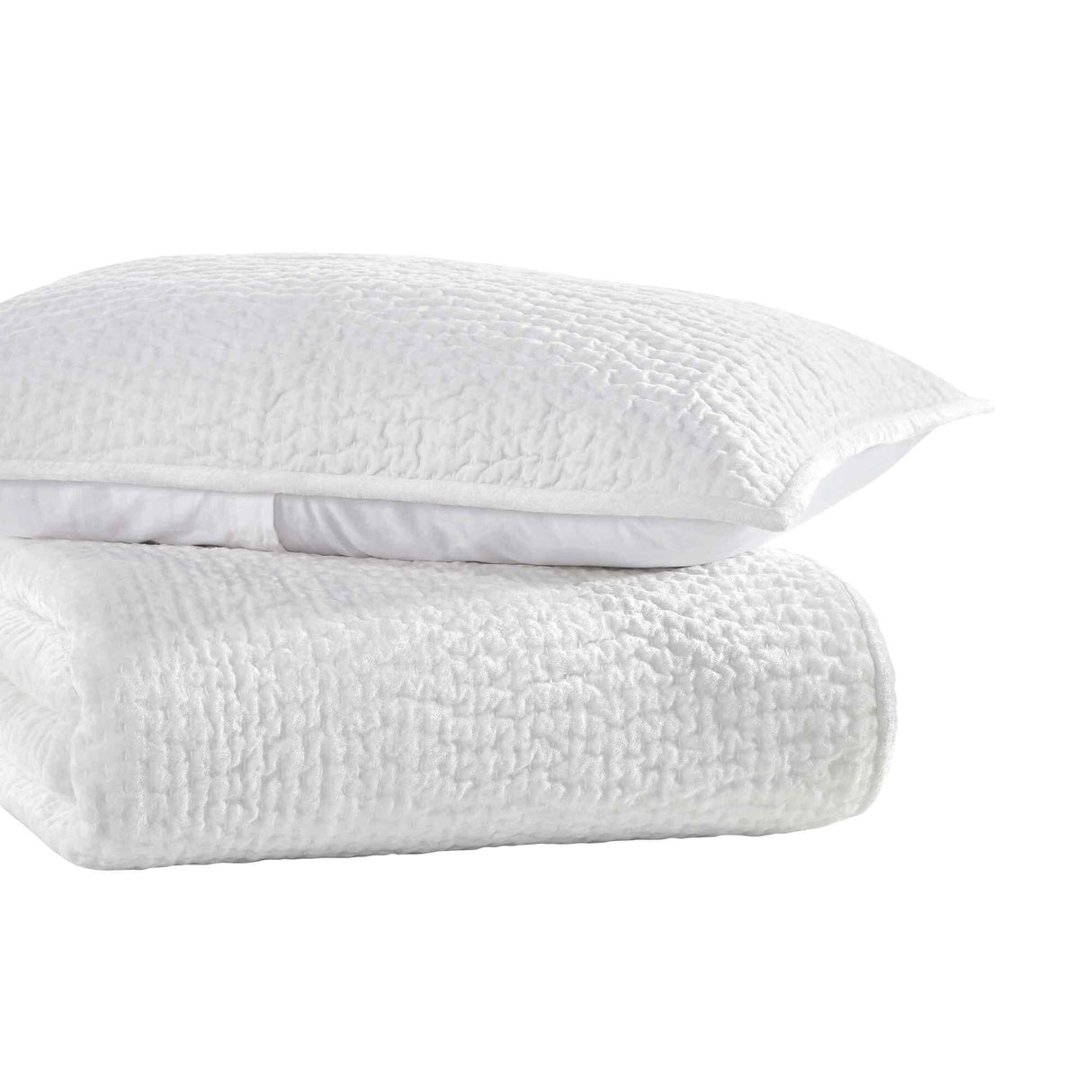Orchids Lux Laguna Channel White 118 X 98 Coverlet