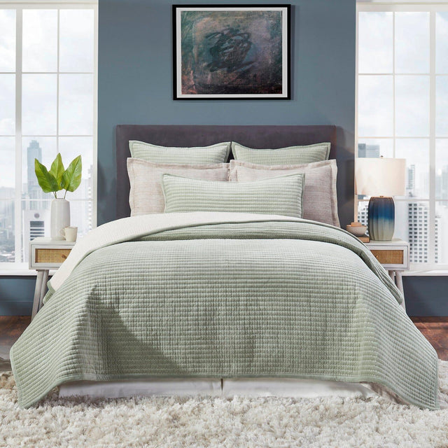 Orchids Lux Milton Geomatric Aloe 110 X 96 Coverlet