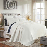 Orchids Lux Soho Stripes Off-White 110 X 96 Matelasse Coverlet