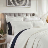 Orchids Lux Soho Stripes Off-White 110 X 96 Matelasse Coverlet