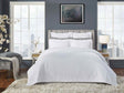 Orchids Lux Soho Stripes White 94 X 96 Matelasse Coverlet