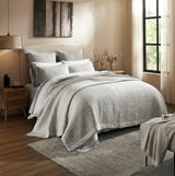 Orchids Lux Malibu Geomatric Mist 110 X 96 Coverlet