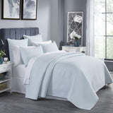 Orchids Lux Velentina Geomatric Blue 110 X 96 Coverlet