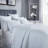 Orchids Lux Velentina Geomatric Blue 110 X 96 Coverlet