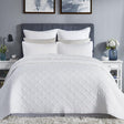 Orchids Lux Chloe Geomatric White 94 X 96 Coverlet