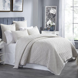Orchids Lux Chloe Geomatric Beige 110 X 96 Coverlet