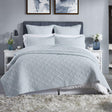 Orchids Lux Chloe Geomatric Sky 110 X 96 Coverlet