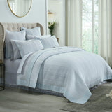 Orchids Lux Laysan Channel Sky 94 X 96 Coverlet