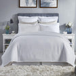 Orchids Lux Olive Pebble White 110 X 96 Matelasse Coverlet