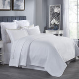Orchids Lux Olive Pebble White 110 X 96 Matelasse Coverlet