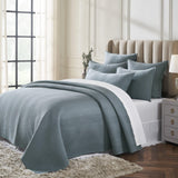 Orchids Lux Athena Chevron Ocean 110 X 96 Coverlet