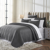 Orchids Lux Athena Chevron Steel 110 X 96 Coverlet