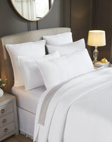 Orchids Lux Merida Geomatric White 94 X 96 Quilted Coverlet