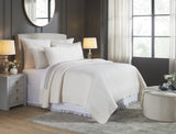 Orchids Lux Merida Geomatric Beige 94 X 96 Quilted Coverlet