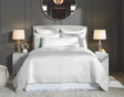 Orchids Lux Merida Geomatric Mist 94 X 96 Quilted Coverlet