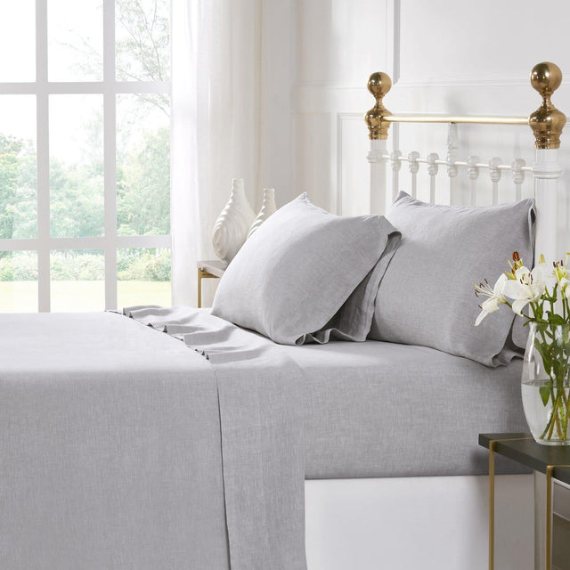 Orchids Lux Seville Solid Color Mist 72 X 84 Sheet Set