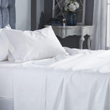 Orchids Lux Venice Solid Color & Pleated White 72 X 84 Sheet Set