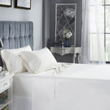 Orchids Lux Venice Solid Color & Pleated Vanilla 72 X 84 Sheet Set