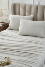 Orchids Lux Halston Solid Color Mist Melange 72 X 84 Sheet Set