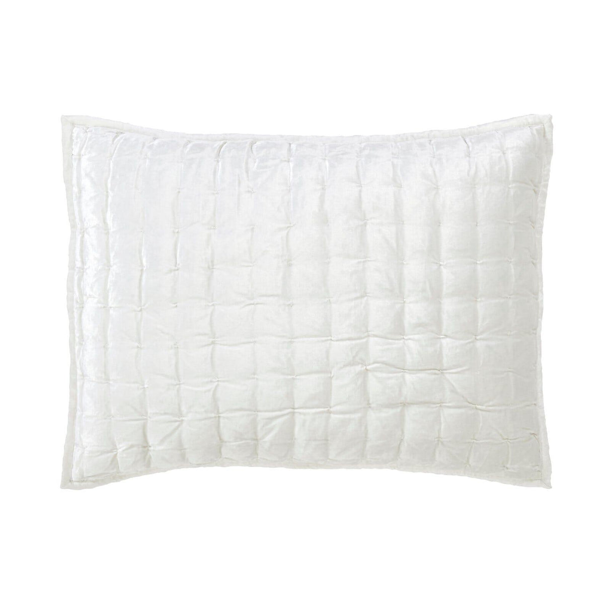 Orchids Lux Luna Stitch White 31 X 37 Quilt Sham