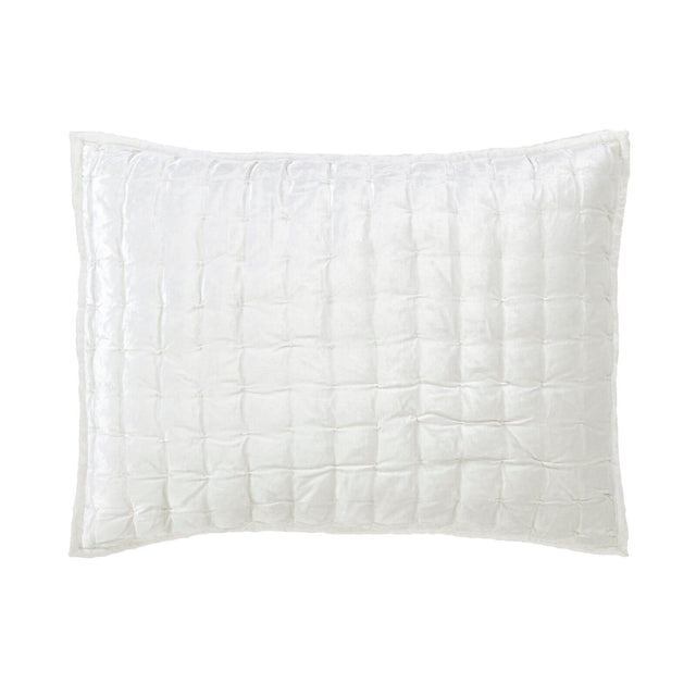 Orchids Lux Luna Stitch White 31 X 37 Quilt Sham