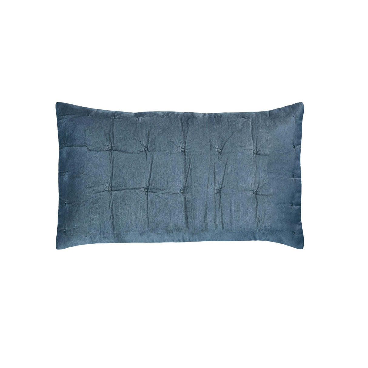 Orchids Lux Bailey Solid Color & Tuck Embroidery Smoky Blue 31 X 37 Quilt Sham