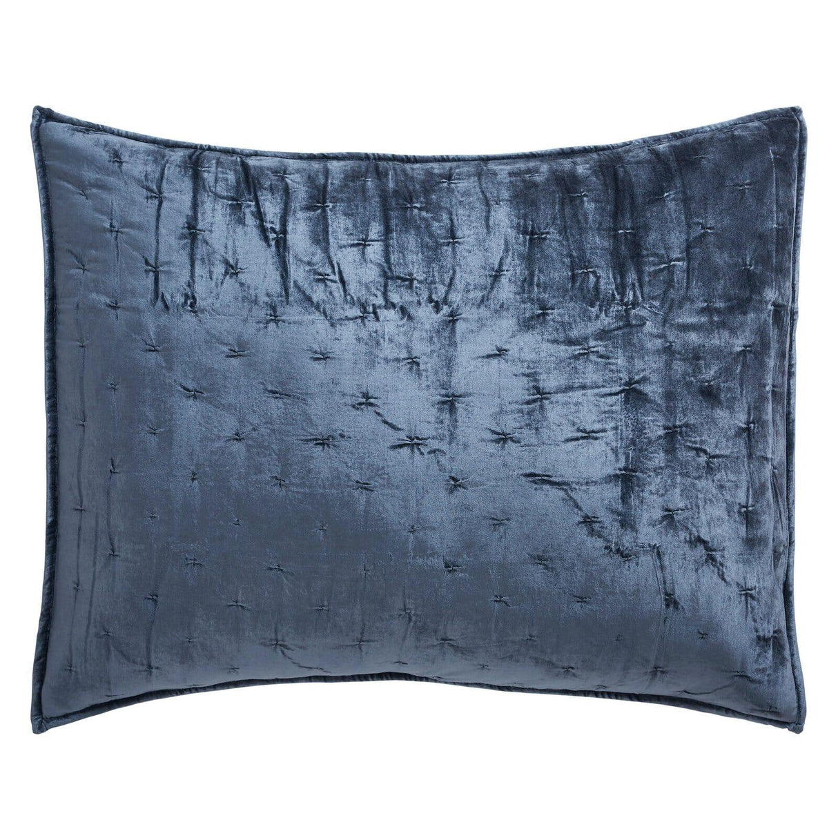 Orchids Lux Luna Stitch Navy 31 X 37 Quilt Sham