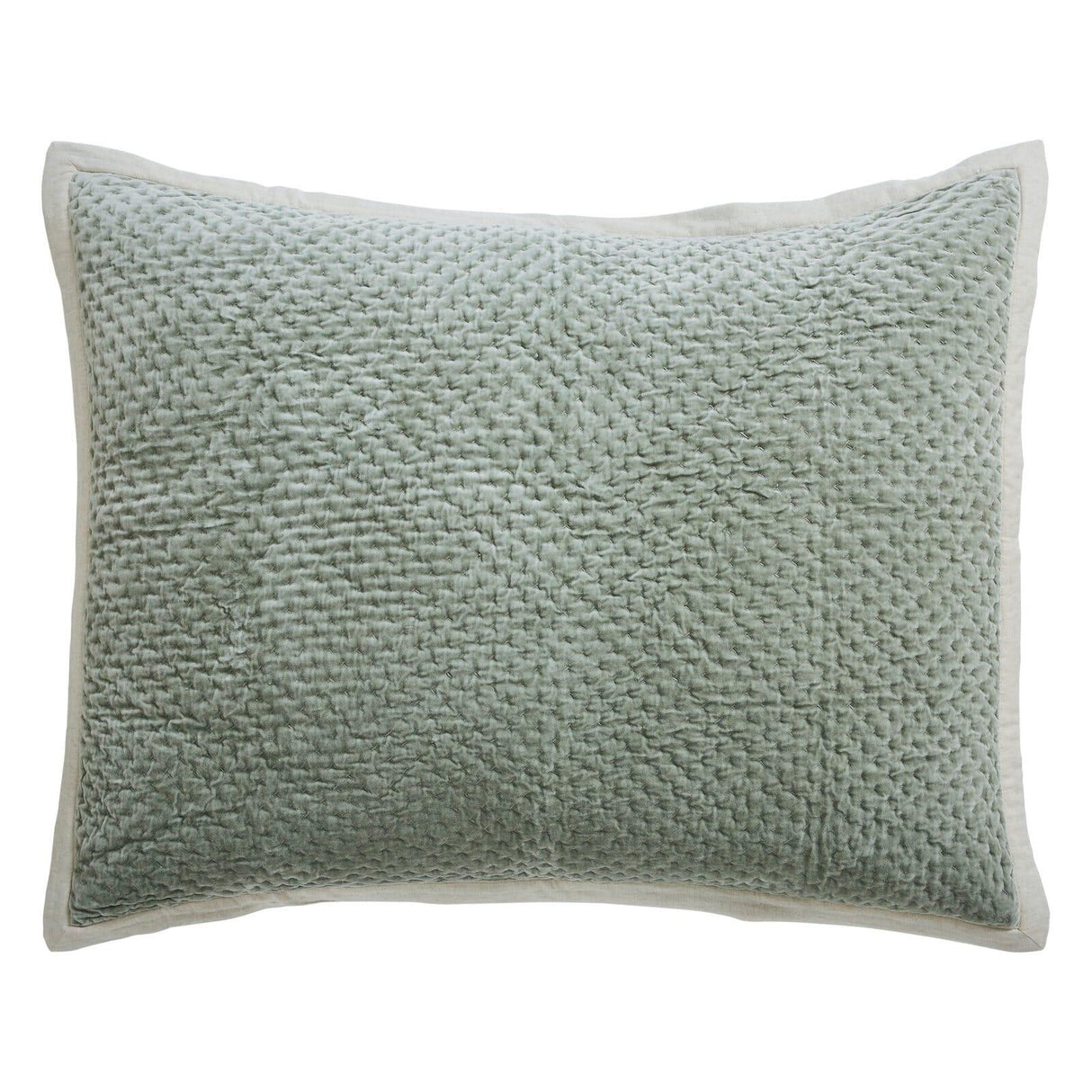 Orchids Lux Maui Stitch Aloe 31 X 37 Quilt Sham