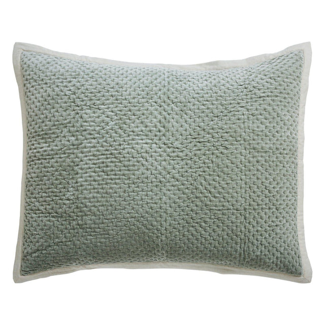 Orchids Lux Maui Stitch Aloe 31 X 37 Quilt Sham