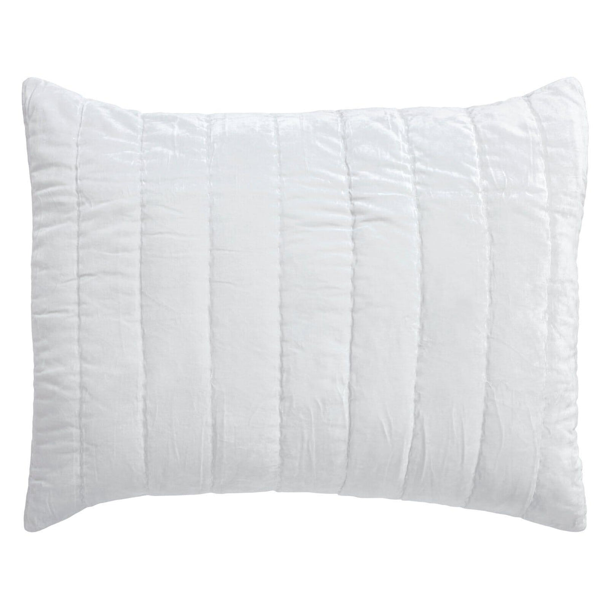 Orchids Lux Gatsby Channel Quilting White 31 X 37 Quilt Sham